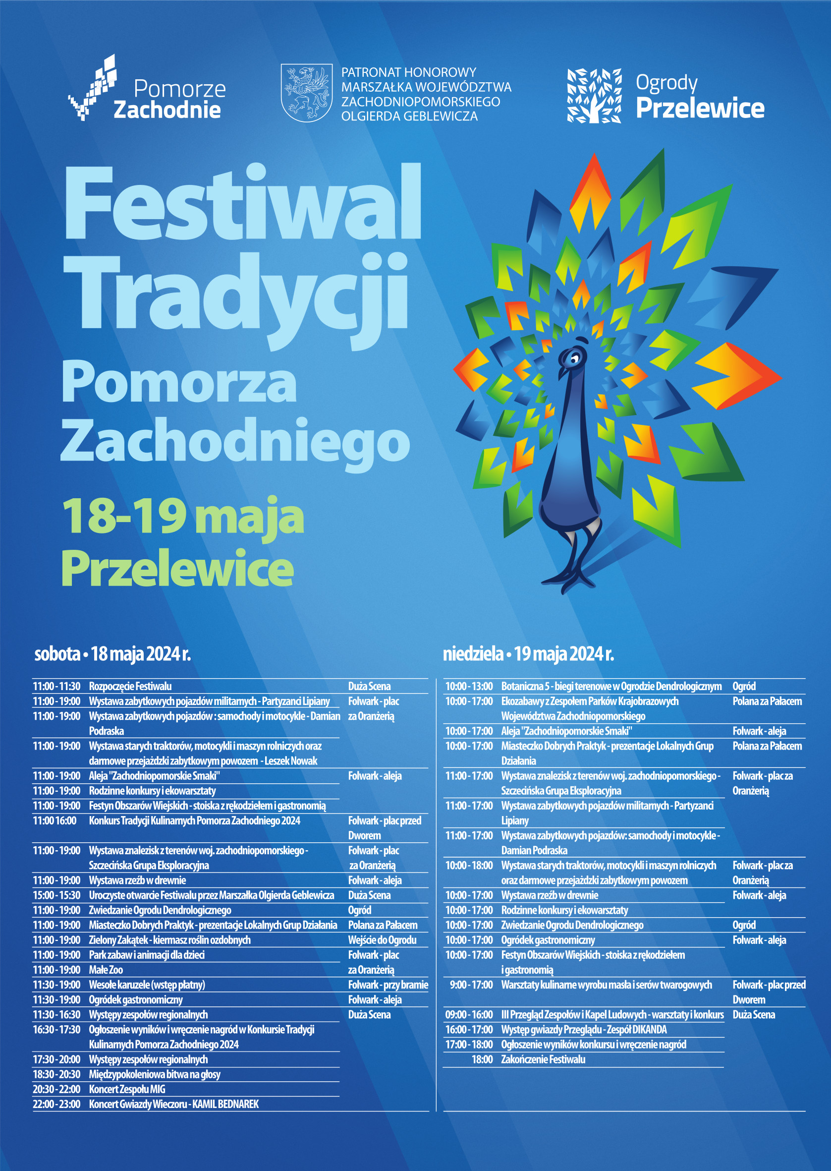 Program Festiwalu Tradycji Pomorza Zachodniego w Przelewicach