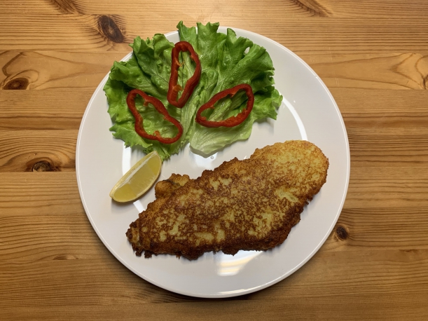 dorsz w plackach ziemniaczanych