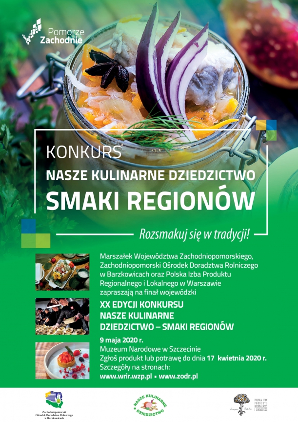 Plakat konkursu Nasze Kulinarne Dziedzictwo - Smaki Regionów