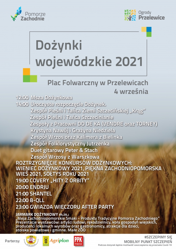 plakat informacyjny Dozynki Wojewódzkie 2021