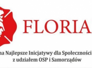 Grafika zawierająca napis Konkurs na Najlepsze Inicjatywy dla Społeczności Lokalnych z udziałem OSP i Samorządów FLORIANY 2023