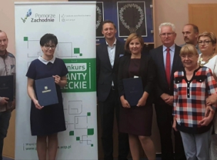 Spotkanie marszałka Olgierda Geblewicza w Urzędzie Miasta i Gminy Goleniówi dotyczące inicjatyw wyłonionych w konkursie „Granty sołeckie 2018”.