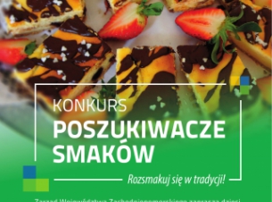 Plakat konkursu „Poszukiwacze Smaków”