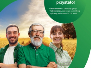 Plakat promujący Powszechny Spis Rolny 2020