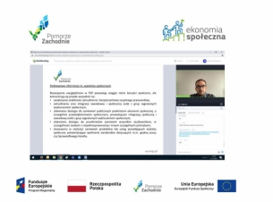 Strona prezentacji oraz zdjęcie prowadzącego szkolenie